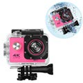 Sports SJ60 Waterproof 4K WiFi Action Camera (Open Box - Bulk) - Hot Pink