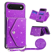 iPhone Air Stardust Case with Card Holder - Purple