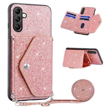 Stardust Samsung Galaxy A14/A14 5G Case with Card Holder - Pink