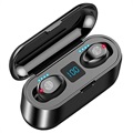 Saii TWS F9 In-Ear Headphones with Charging Case - IPX4 - Black