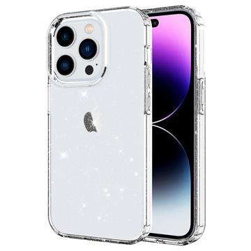 Stylish Glitter Series iPhone 14 Pro TPU Case - Transparent