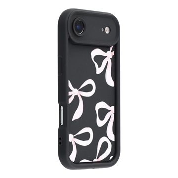 iPhone Air Stylish Shockproof TPU Case with Raised Edges - Black / Big Bow