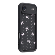 iPhone Air Stylish Shockproof TPU Case with Raised Edges - Black / Polka Dot Bow