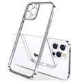Sulada Plating Frame iPhone 12 Pro Max TPU Case - Silver / Transparent