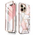 Supcase Cosmo iPhone 14 Pro Hybrid Case - Pink Marble