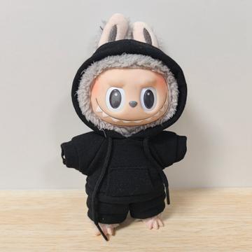 Sweatsuit Outfit Set Labubu Doll 17cm - Black