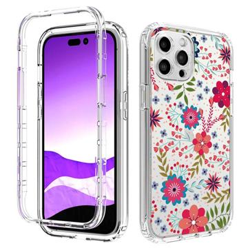 Sweet Armor Series iPhone 14 Pro Hybrid Case - Colourful Flowers