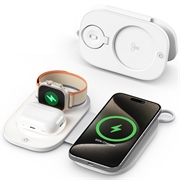T5 3-in-1 Foldable Travel Wireless Charger 15W - White