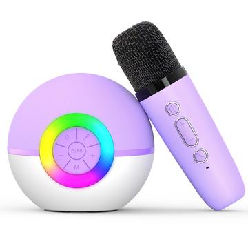T97 Children Karaoke Microphone with Bluetooth Speaker & Subwoofer - Purple