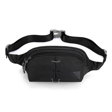 TOUGH SLHS Nylon Sports Waist Bag - Black