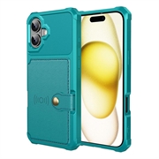 iPhone 17 TPU Case with Card Holder - Turquoise