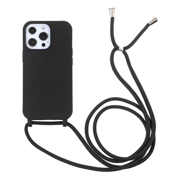 iPhone 13 Pro TPU Case with Lanyard - Black