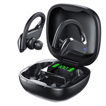 TWS Bluetooth Earphones with LED Charging Case MD03 (Open-Box Satisfactory) - Black