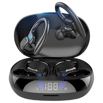 TWS Sports Earphones with LED Display VV2 (Open-Box Satisfactory) - Black