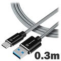 Tactical Fast Rope Charging Cable - USB-A/USB-C - 0.3m