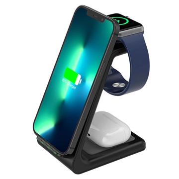 Tech-Protect A8 3-in-1 Wireless Charging Station (Open Box - Excellent) - Black