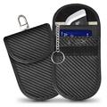 Tech-Protect KLR100 RFID Blocking Car Key Case with Cardholder - Carbon Fiber - Black