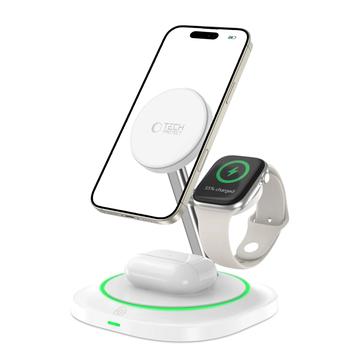 Tech-Protect QI15W-A46 3-in-1 MagSafe Wireless Charger with Atmospheric Backlight