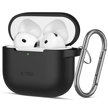 AirPods 4 Tech-Protect Silicone Hook Case - Black