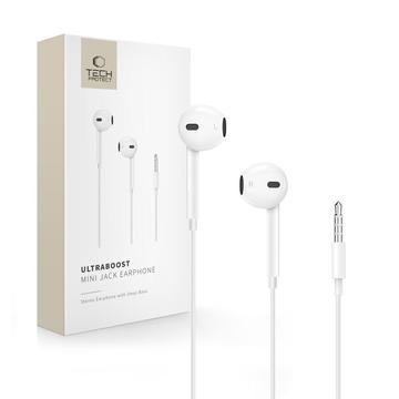Tech-Protect UltraBoost 3.5mm In-Ear Headphones - White