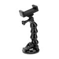 Telesin GP-SUC-006 Flexible Car Suction Cup Mount for Action Camera - Black