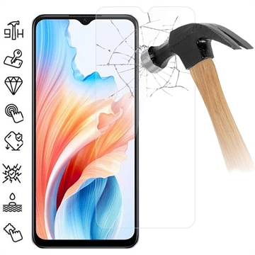 Oppo A59 Tempered Glass Screen Protector - 9H - Case Friendly - Clear