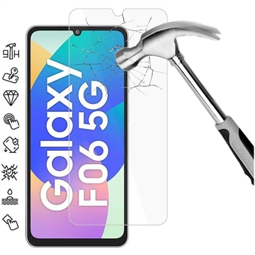 Samsung Galaxy F06 5G Tempered Glass Screen Protector - Case Friendly - Transparent