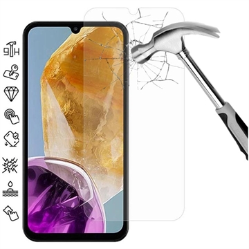 Samsung Galaxy M15 Tempered Glass Screen Protector - Case Friendly - Clear