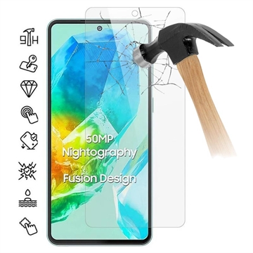 Samsung Galaxy M55s Tempered Glass Screen Protector - Case Friendly - Transparent