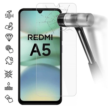 Xiaomi Redmi A5 4G/Poco C71 Tempered Glass Screen Protector - 9H - Case Friendly - Transparent