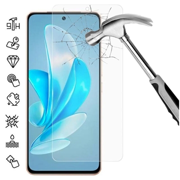 vivo V30 Lite Tempered Glass Screen Protector - 9H, 0.3mm - Case Friendly  - Clear