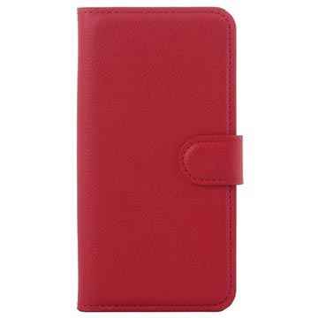 Samsung Galaxy S6 Textured Wallet Case - Red