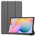 Tri-Fold Series Samsung Galaxy Tab S6 Lite Folio Case - Grey