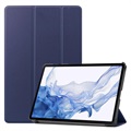 Tri-Fold Series Samsung Galaxy Tab S8 Smart Folio Case - Dunkel Blau