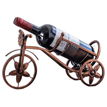 Tricycle-Shaped Decorative Metal Wine Rack