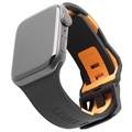 UAG Civilian Apple Watch Series 7/SE/6/5/4/3/2/1 Silicone Strap - 45mm/44mm/42mm - Black / Orange