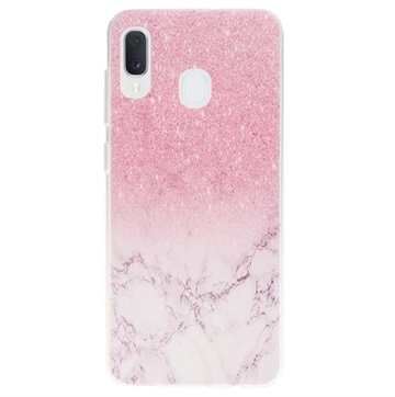 Samsung Galaxy A20e Ultra-Slim TPU Case - Pink Marble