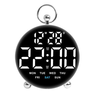UltraClear Multifunction LED Alarm Clock - Black / White