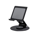 P57 Multifunction Desktop Phone Stand Folding 360° Rotating Metal Tablet Holder for Live Streaming - Black