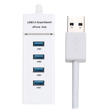 Universal 4-Port SuperSpeed USB 3.0 Hub - 25cm - White