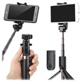 Universal 3-in-1 Bluetooth Selfie Stick with Tripod - Black