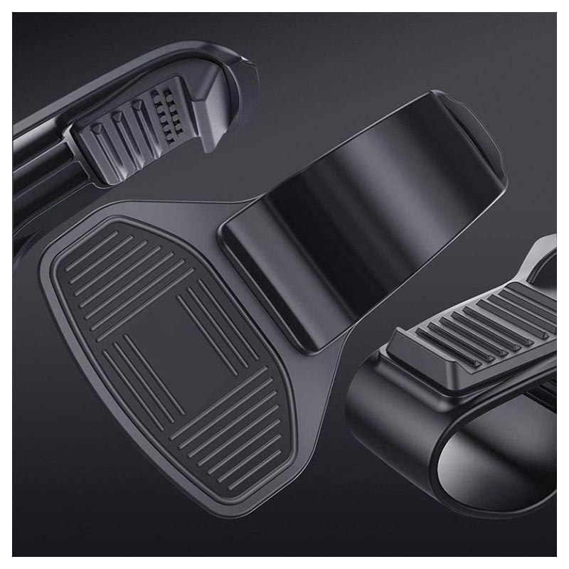 Universal Dash Mount Car Holder with Clamp Black