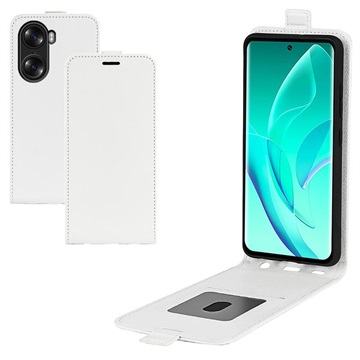 Honor 60 Pro Vertical Flip Case with Card Slot - White