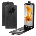 Huawei Mate 50 Pro Vertical Flip Case with Card Slot - Black