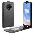 OnePlus 7T Vertical Flip Case with Card Slot - Black