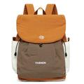 Vintage Color Block Large-Capacity Canvas Backpack