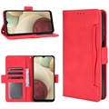 Vintage Series Samsung Galaxy M12 Wallet Case with Card Holder - Red