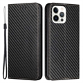 iPhone 14 Pro Max Wallet Case - Carbon Fiber - Black