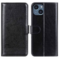 iPhone 15 Plus Wallet Case with Magnetic Closure - Black