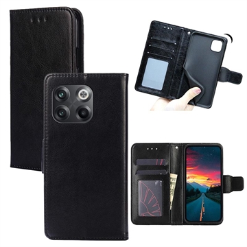 OnePlus 10T/Ace Pro Wallet Case with Magnetic Closure - Black